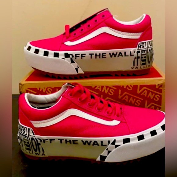 Vans Shoes - Hot Pink Vans Platforms 8 ltd.